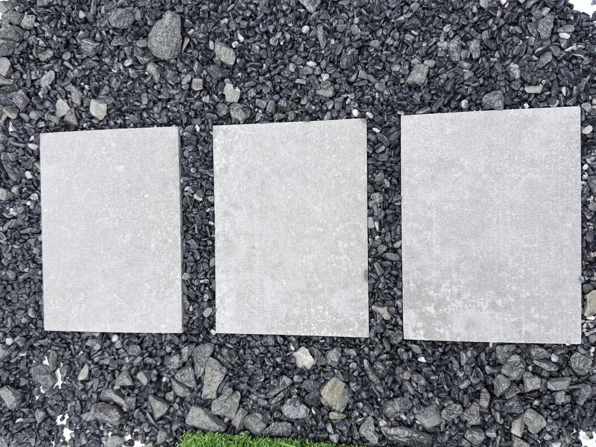 Clean stepping stones with pebbles locked in place after applying TerraTight Ease