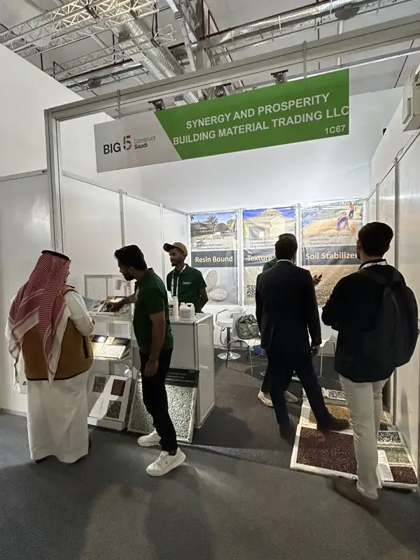 Syn-Pros team members engaging with visitors at Big 5 Construct Saudi 2026